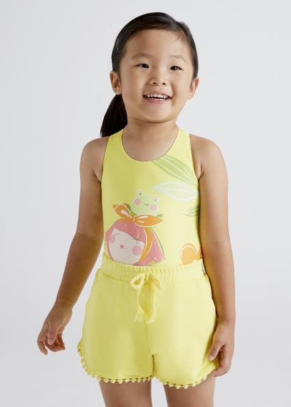 Mayoral Kız Çocuk Sarı Şort-Basic-Polar 