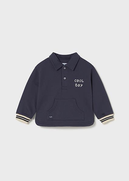 Mayoral Lacivert  Erkek Bebek İşlemeli Sweatshirt 2415
