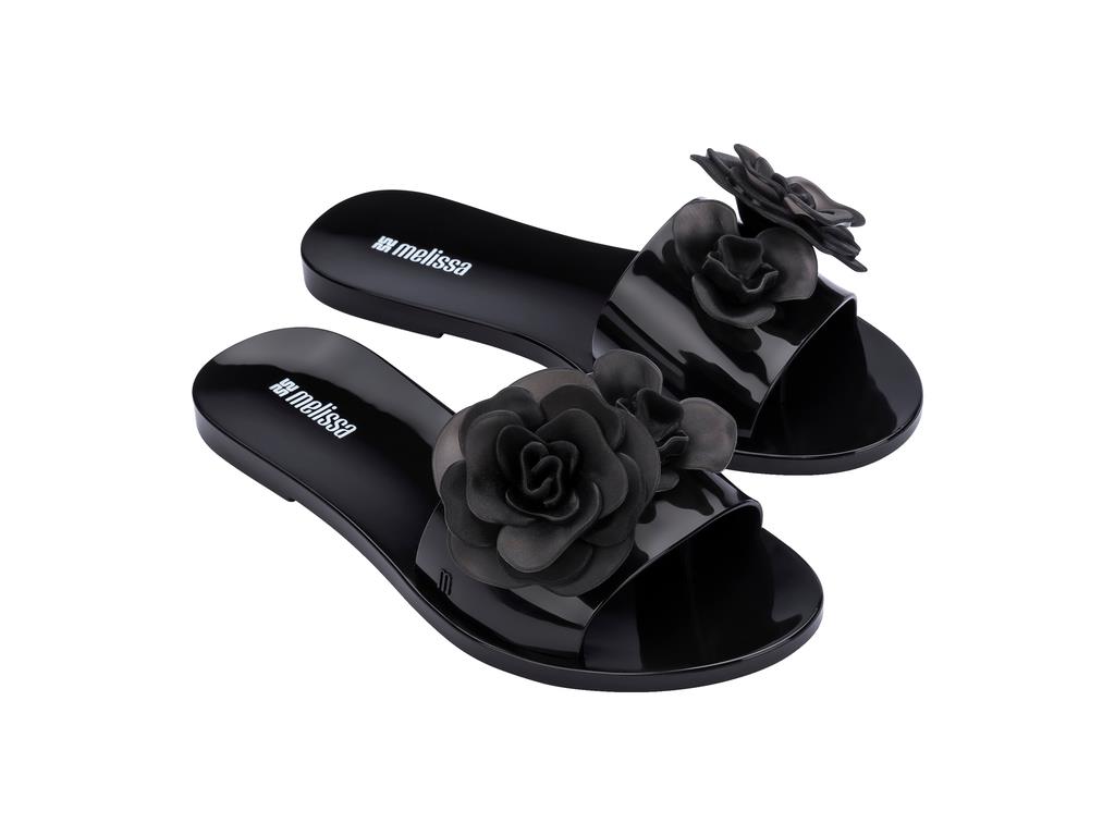 Melissa Babe Petals AD Kadın-Kız Çocuk Parmak Arası Terlik 37817-Siyah