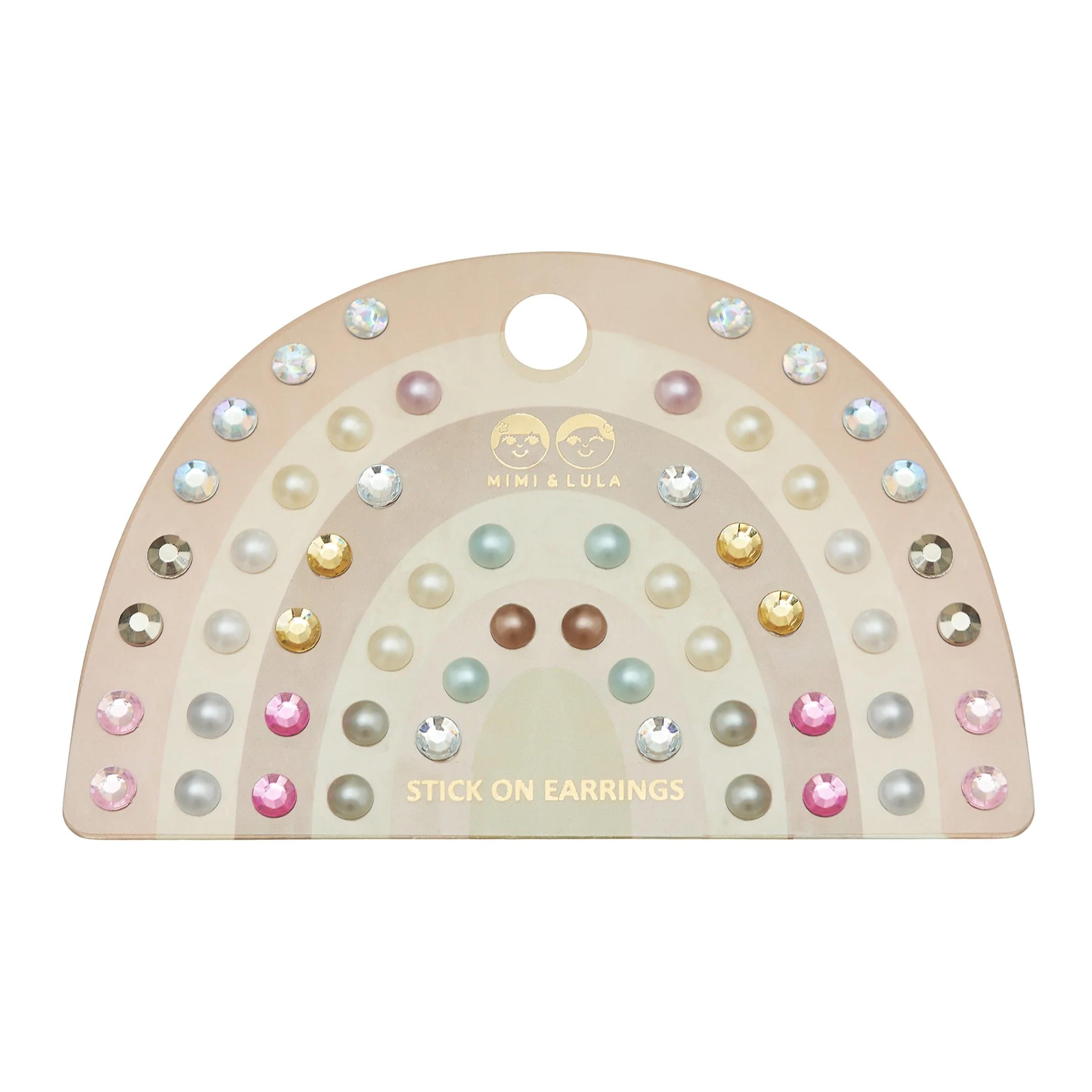 Mimi & Lula Pink Gem & Pearl Sticker Küpe
