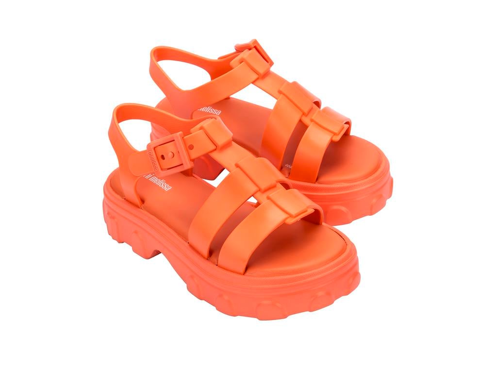 Mini Melissa Ella Infantil Preto Kız Çocuk Sandalet Turuncu 36442