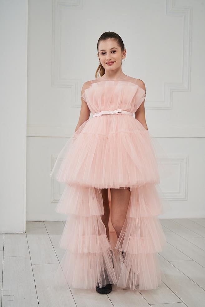 Porça Kız Çocuk Pembe Elbise