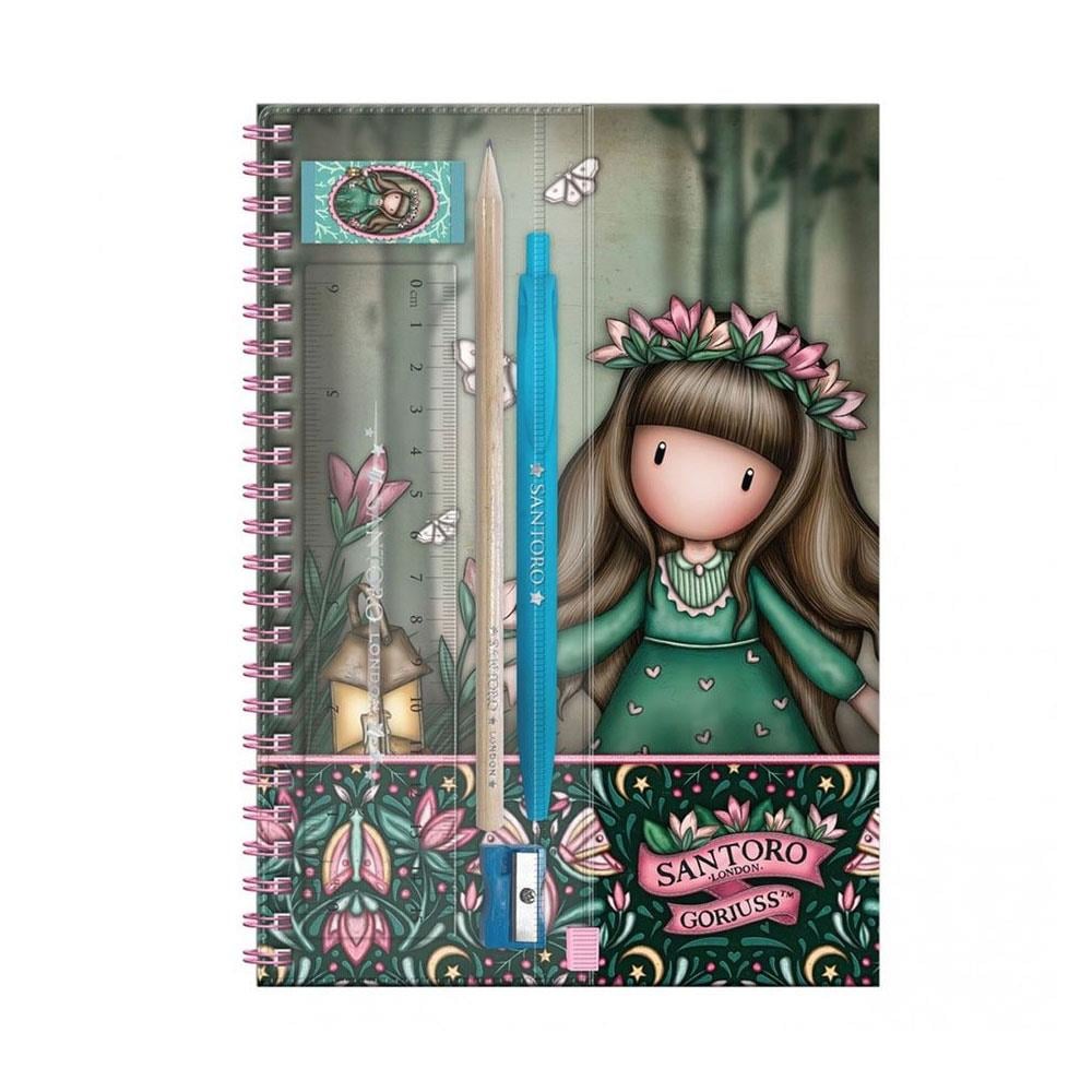 Santoro Gorjuss Woodland Wildflower A5 Defter ve Kırtasiye Seti 1344GJ04