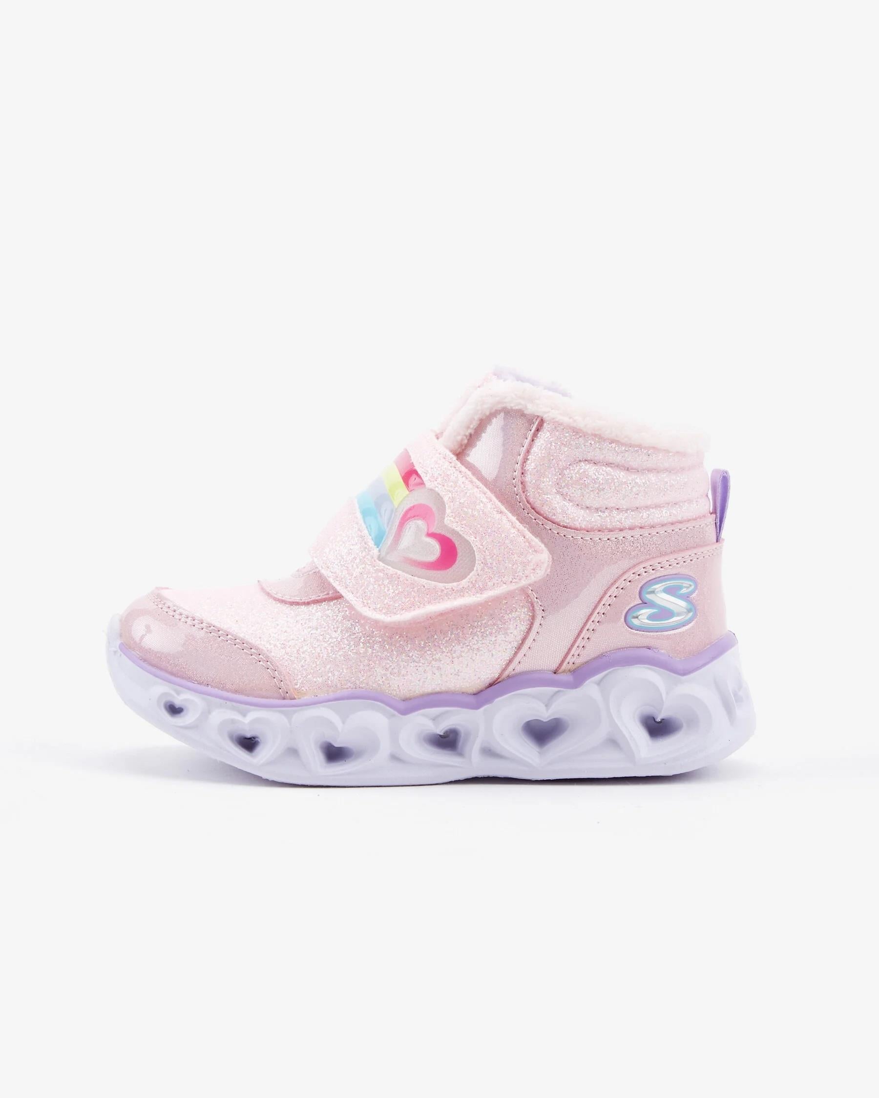 Skechers Heart Lights-Brilliant Rainbow Pembe Kız Çocuk Işıklı Bot
