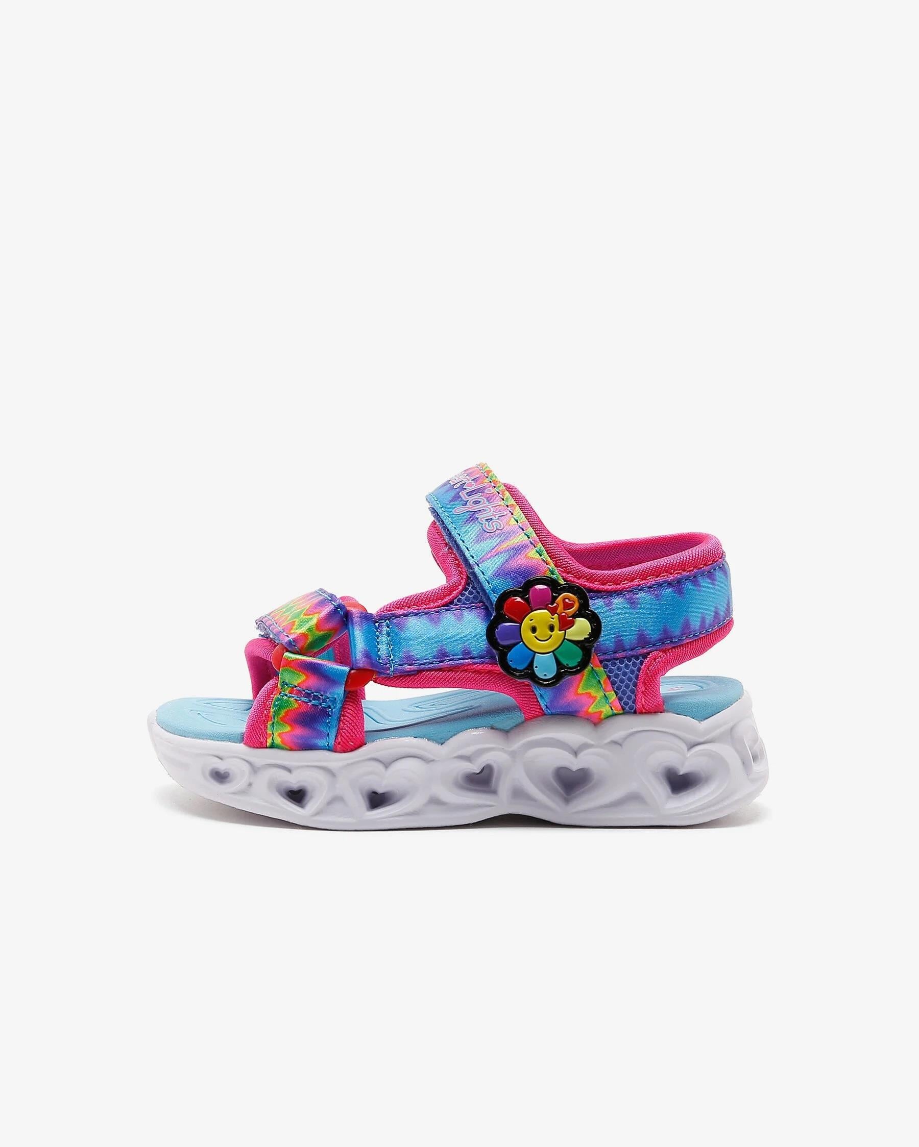 Skechers Heart Lights Renkli Kız Çocuk Işıklı Sandalet