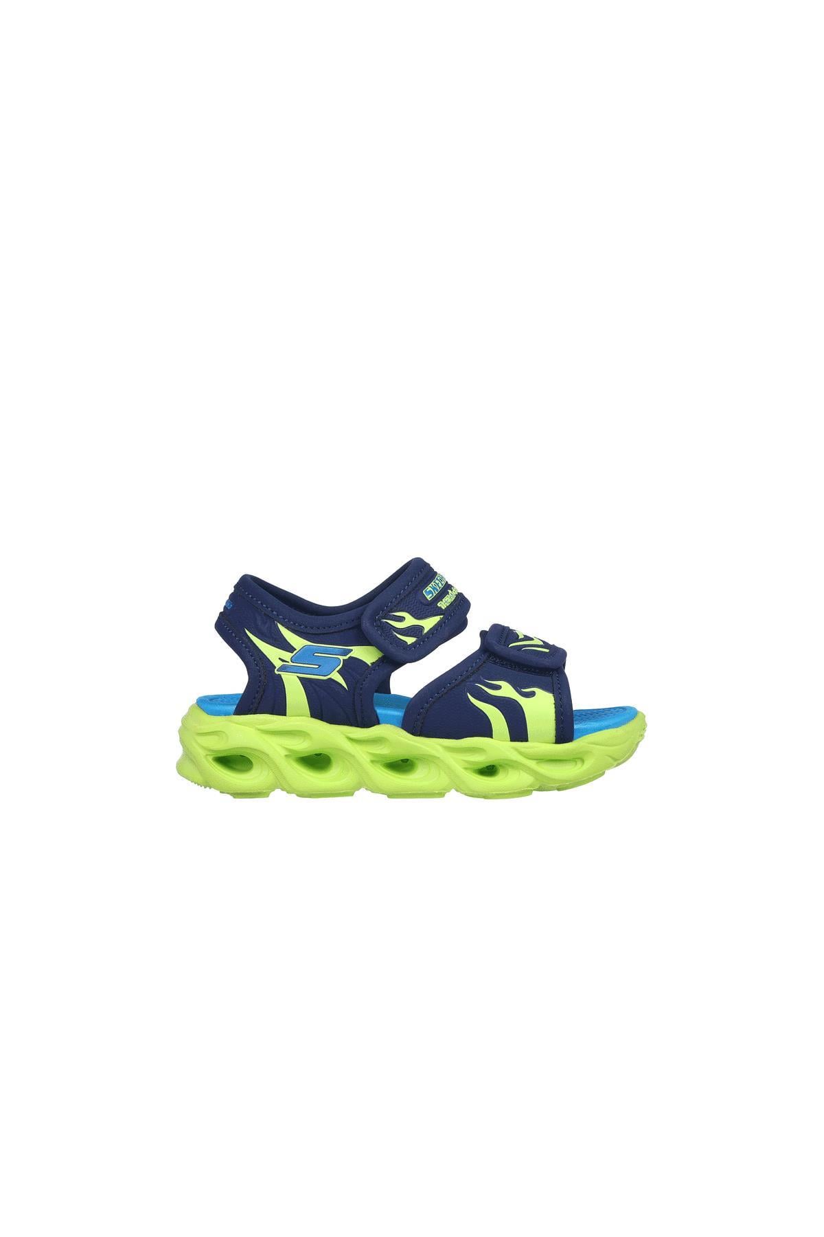 Skechers Thermo Splash Heat Tide Lacivert Erkek Çocuk Işıklı Sandalet