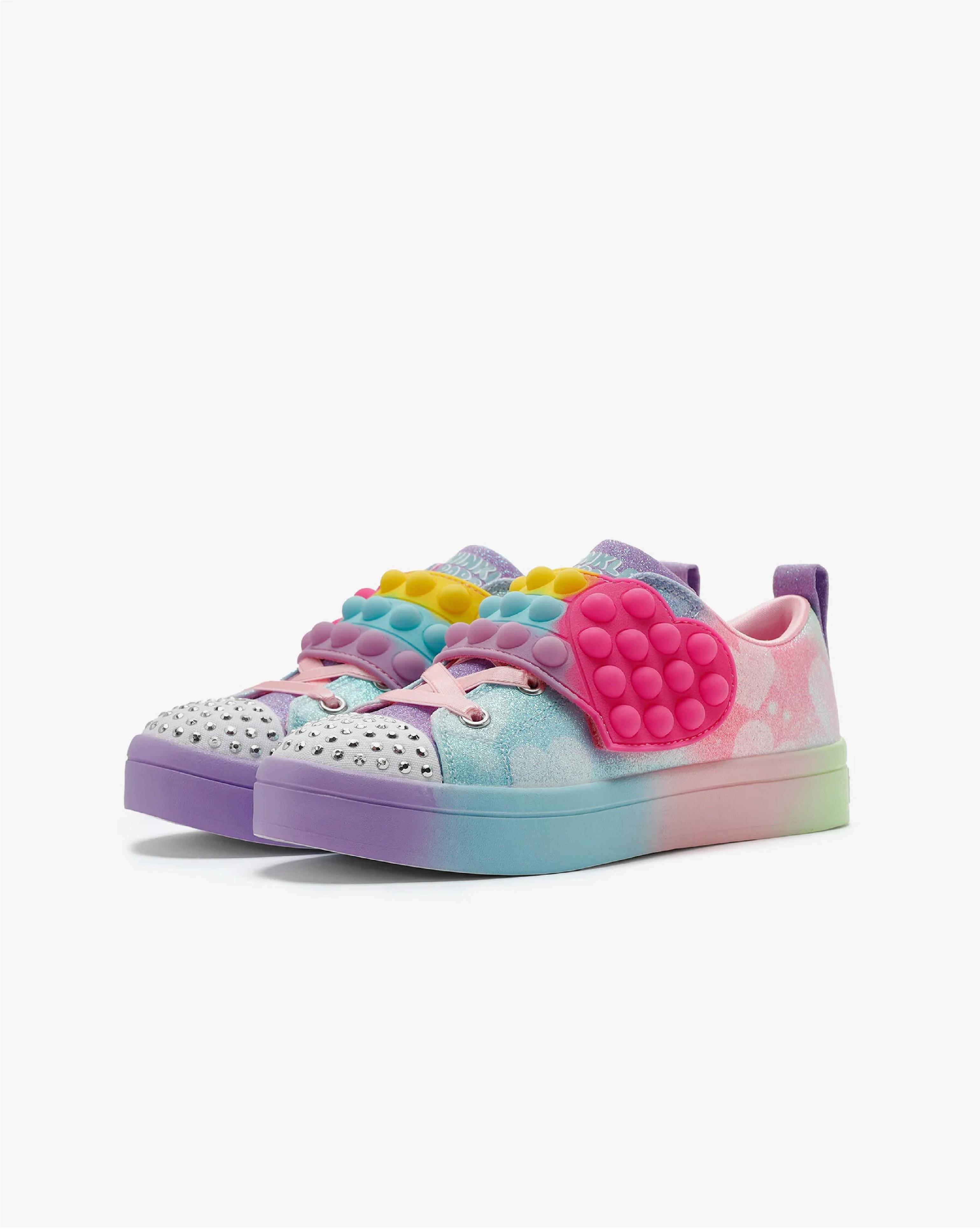 Skechers Twi-Lites 2.0 - Heart Pops Mor Kız Çocuk Spor Ayakkabı