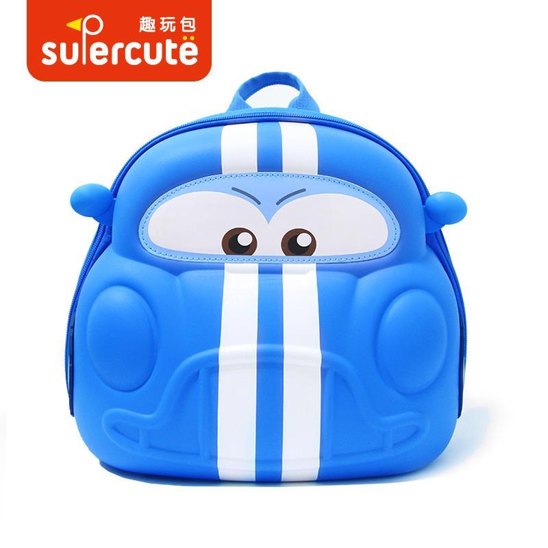 Supercute Car Mavi Anaokulu Sırt Çantası