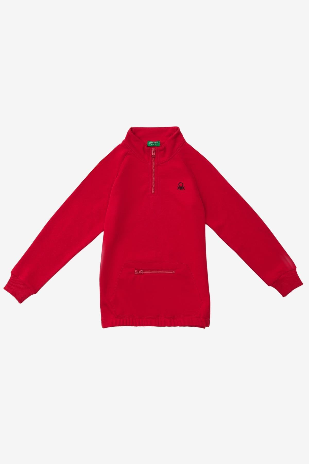 United Colors of Benetton Erkek Çocuk Kırmızı Sweatshirt 