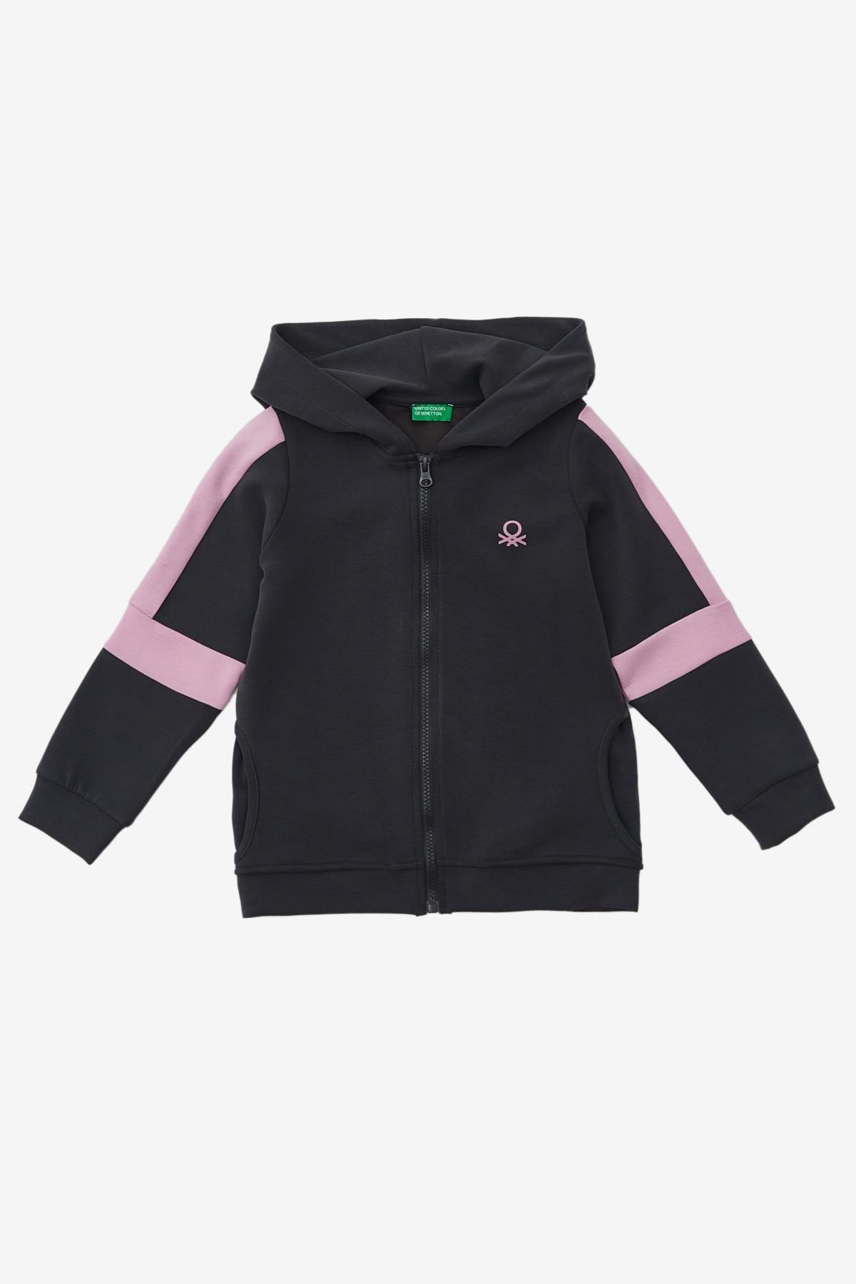 United Colors of Benetton Kız Çocuk Antrasit Sweatshirt