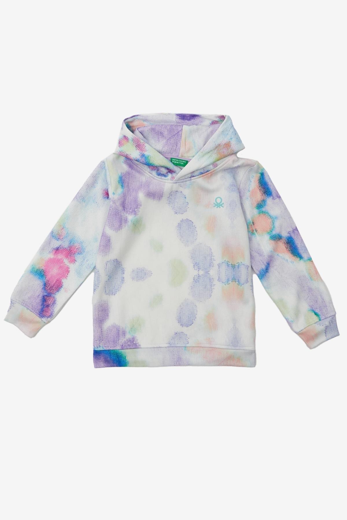 United Colors of Benetton Kız Çocuk Mor Sweatshirt 