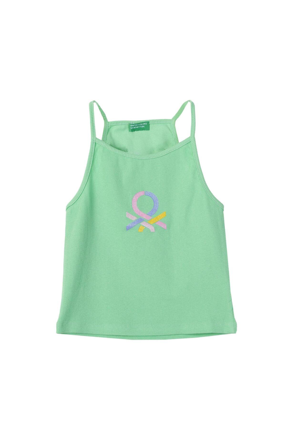 United Colors of Benetton Kız Çocuk Yeşil Atlet BNT-G21290