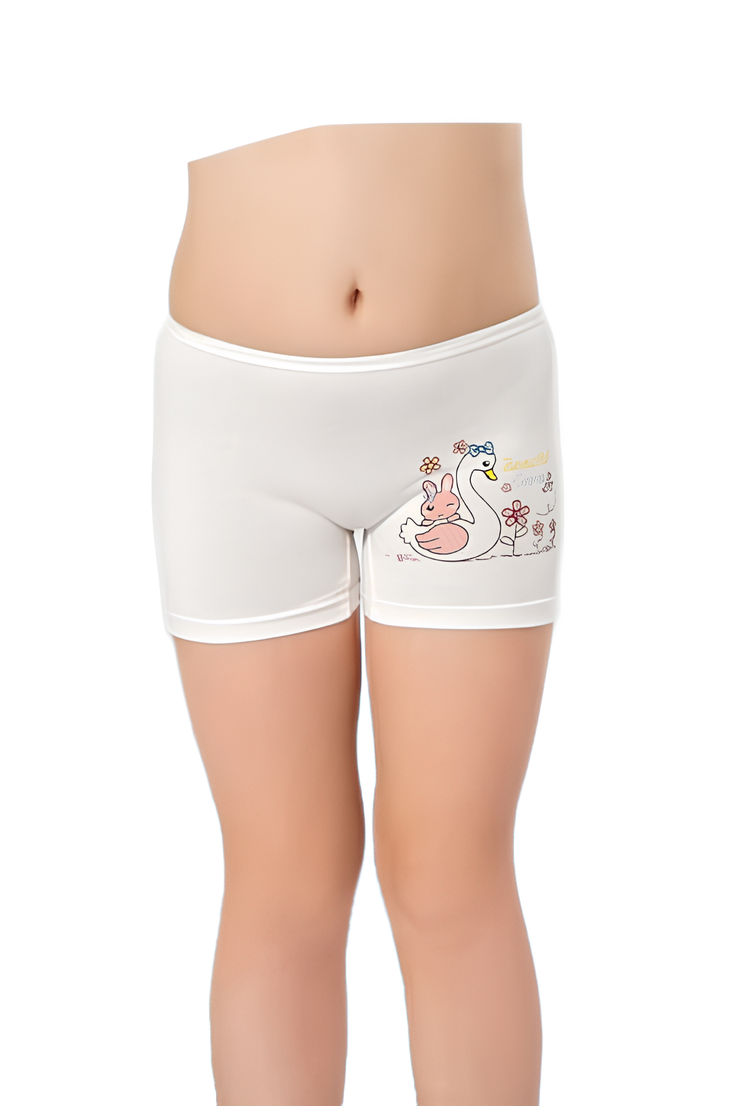 KIZ ÇOCUK PARÇA BASKILI LİKRALI ŞORT