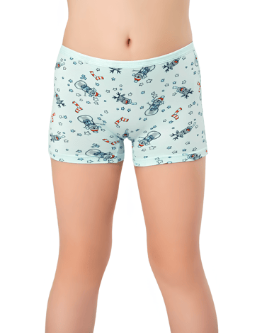 KIZ ÇOCUK BASKILI LİKRALI ŞORT