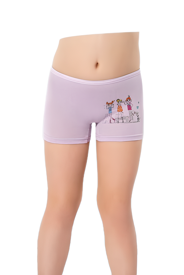 KIZ ÇOCUK PARÇA BASKILI LİKRALI ŞORT