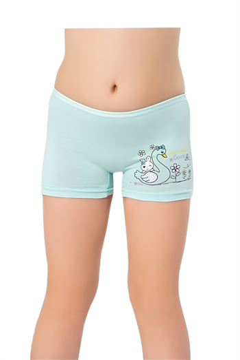 KIZ ÇOCUK PARÇA BASKILI LİKRALI ŞORT