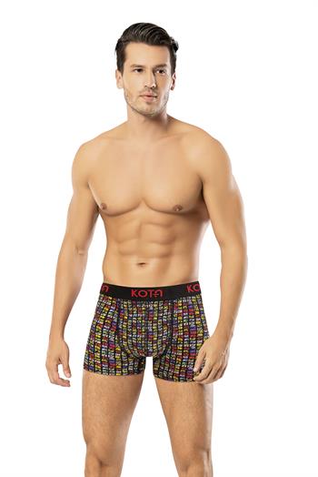 ERKEK BASKILI LİKRALI BOXER