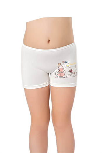 KIZ ÇOCUK PARÇA BASKILI LİKRALI ŞORT