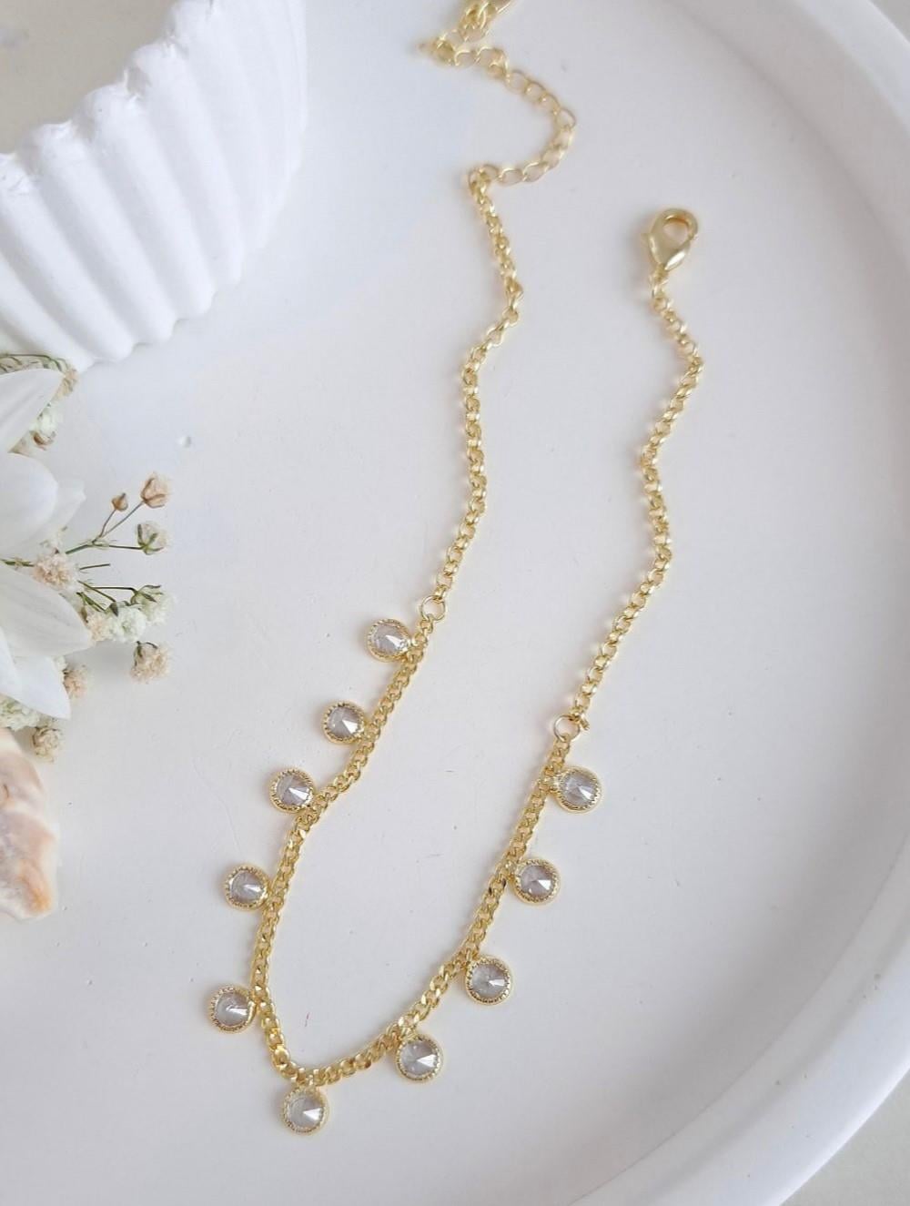 14K ALTIN KAPLAMA İTHAL TASARIM HALHAL