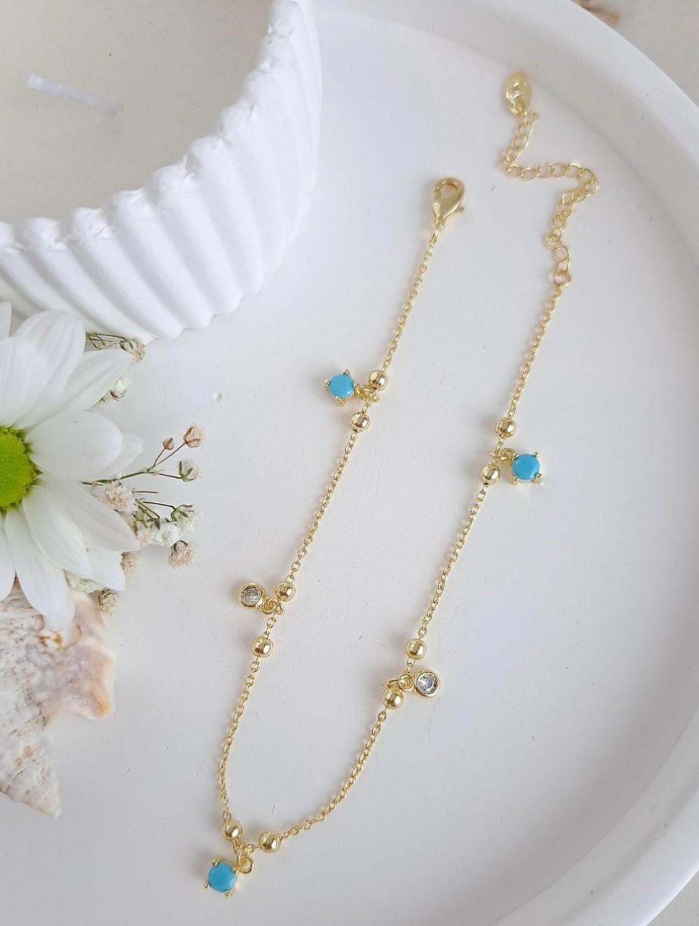 14K ALTIN KAPLAMA İTHAL TASARIM HALHAL