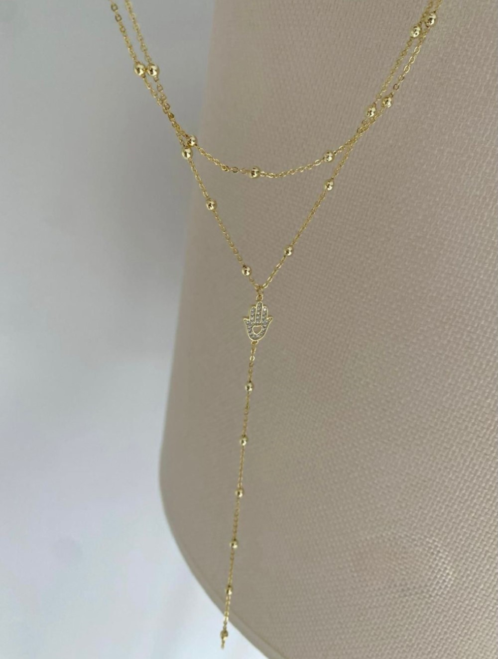 14K ALTIN KAPLAMA VİP İTHAL Y KOLYE