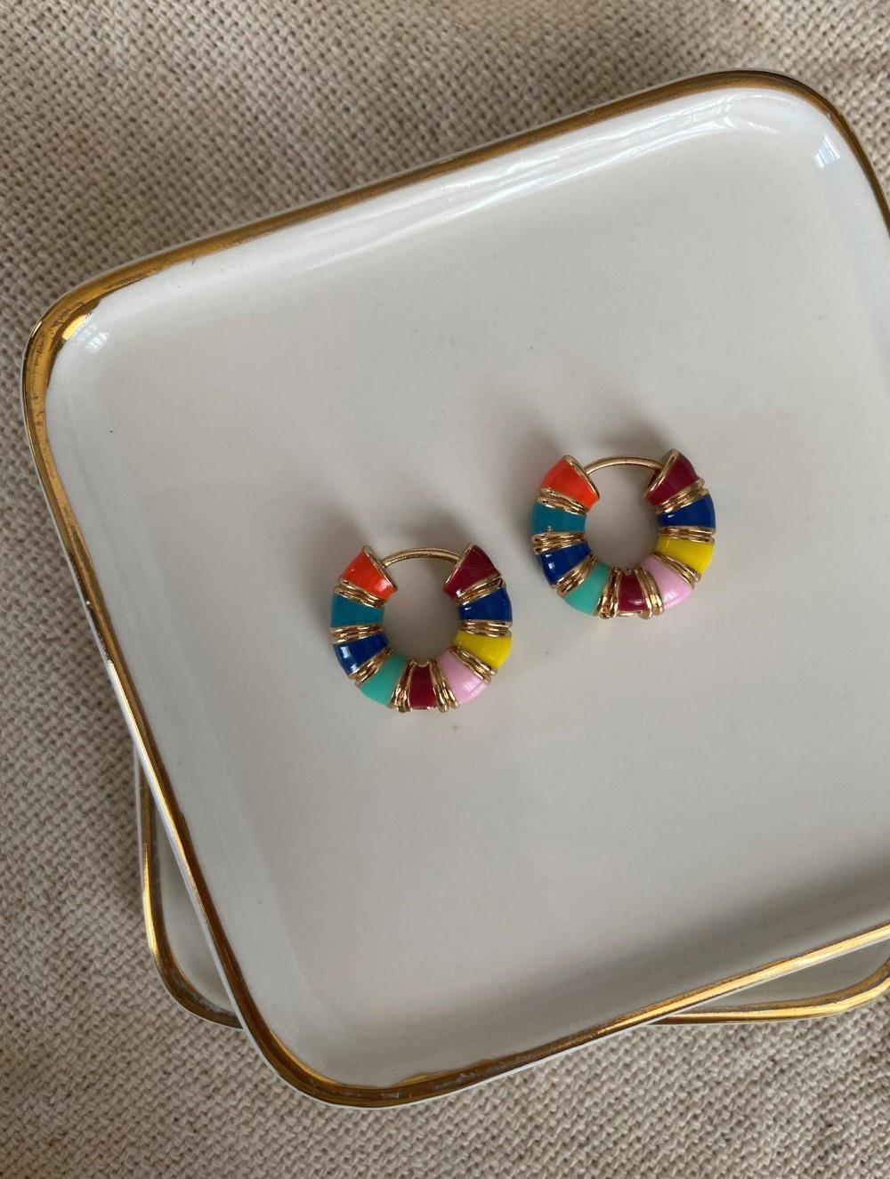 İTHAL RENKLİ HALKA KÜPE