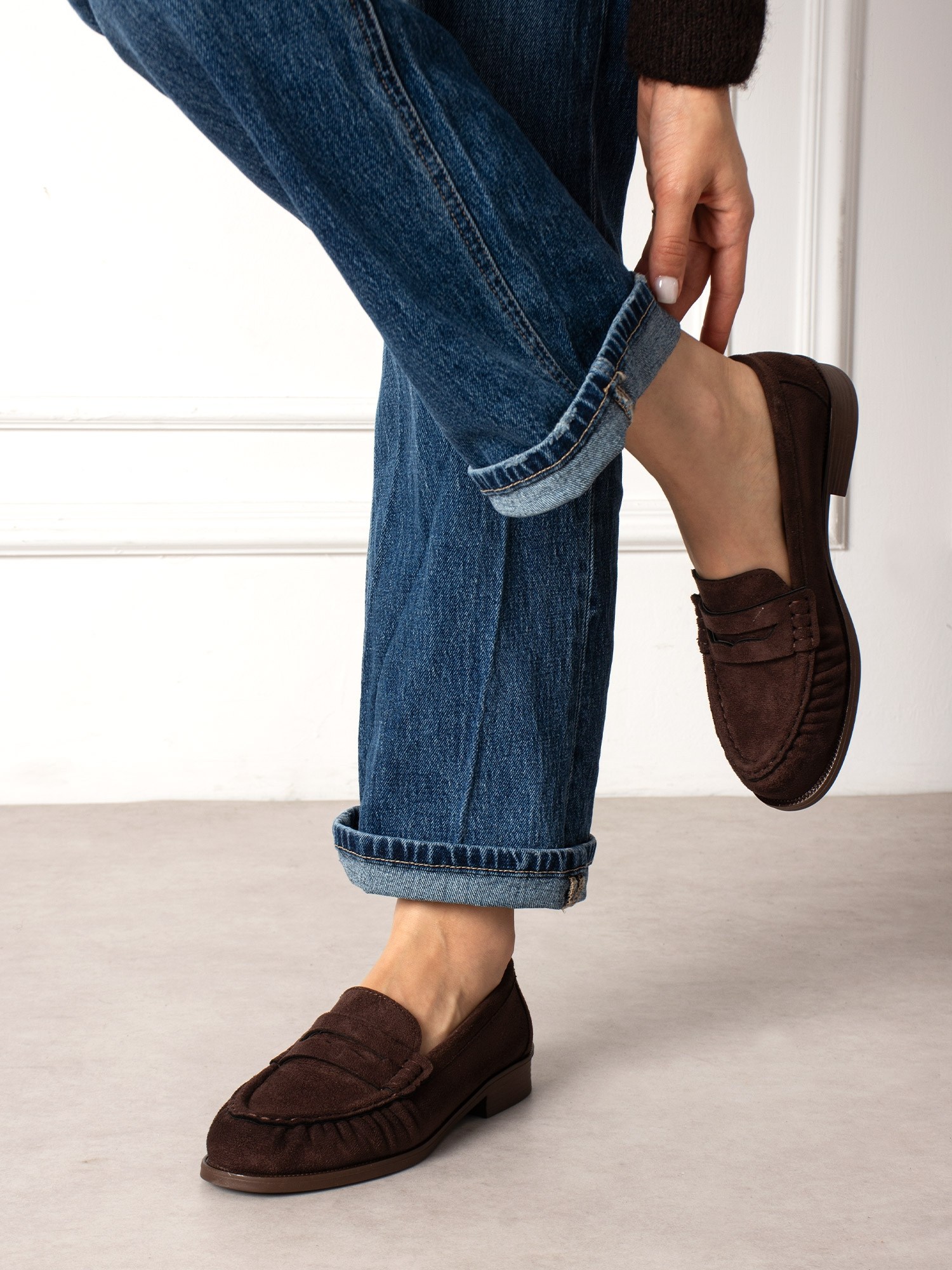 BOLLY Kahve Süet Kadın Loafer