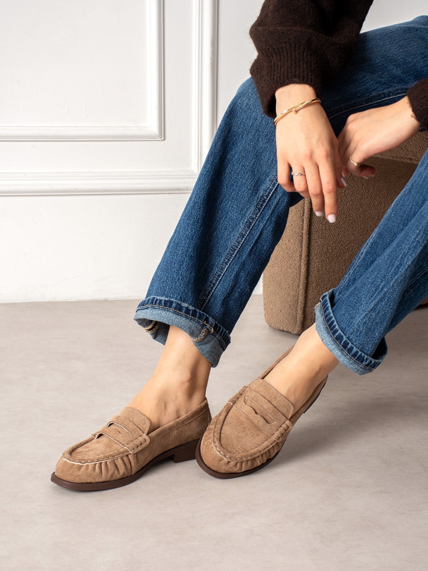 BOLLY Vizon Süet Kadın Loafer