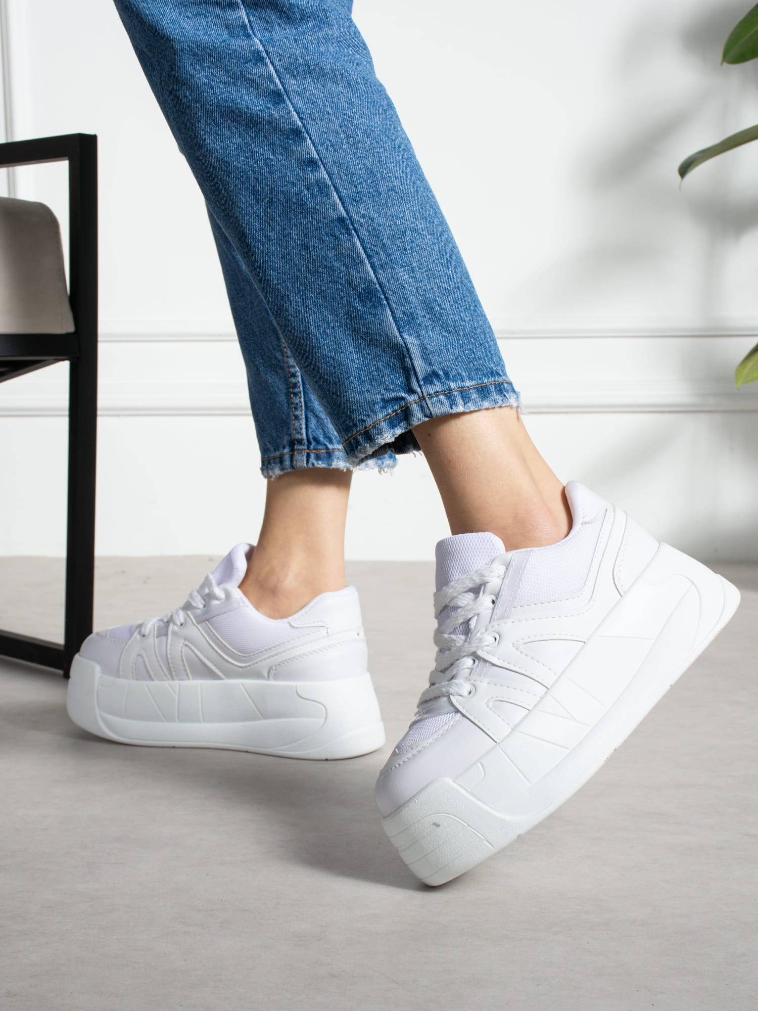CARLA Beyaz Yüksek Tabanlı Kadın Sneakers