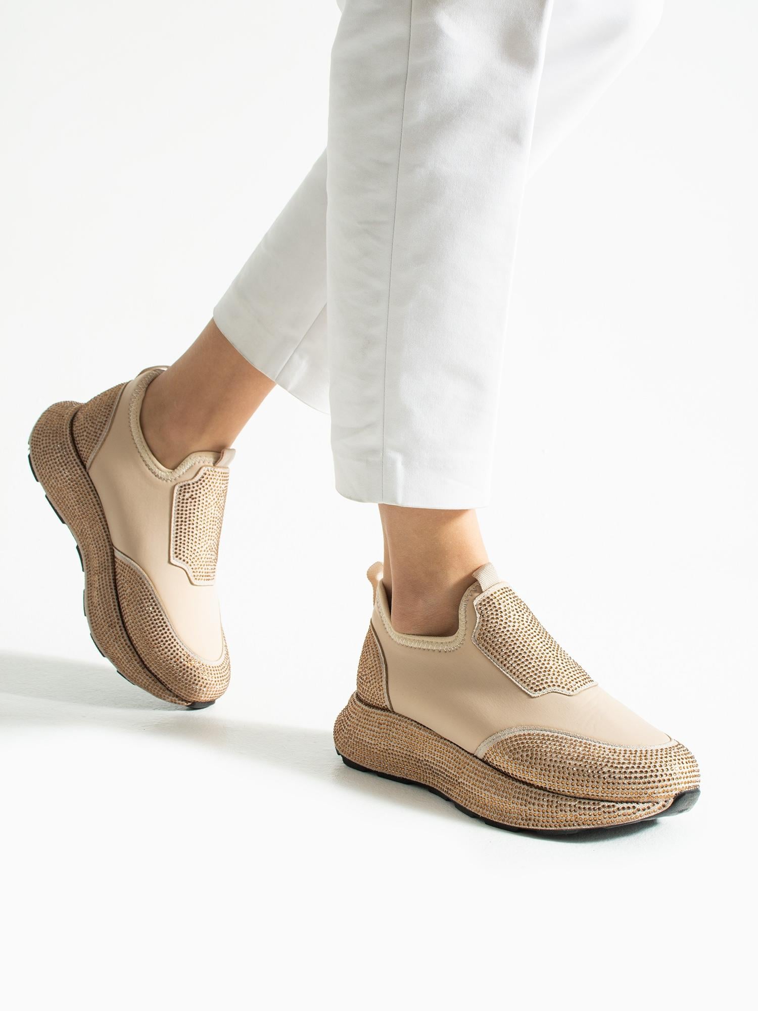 CELİS Vizon Taş Detay Kadın Sneakers