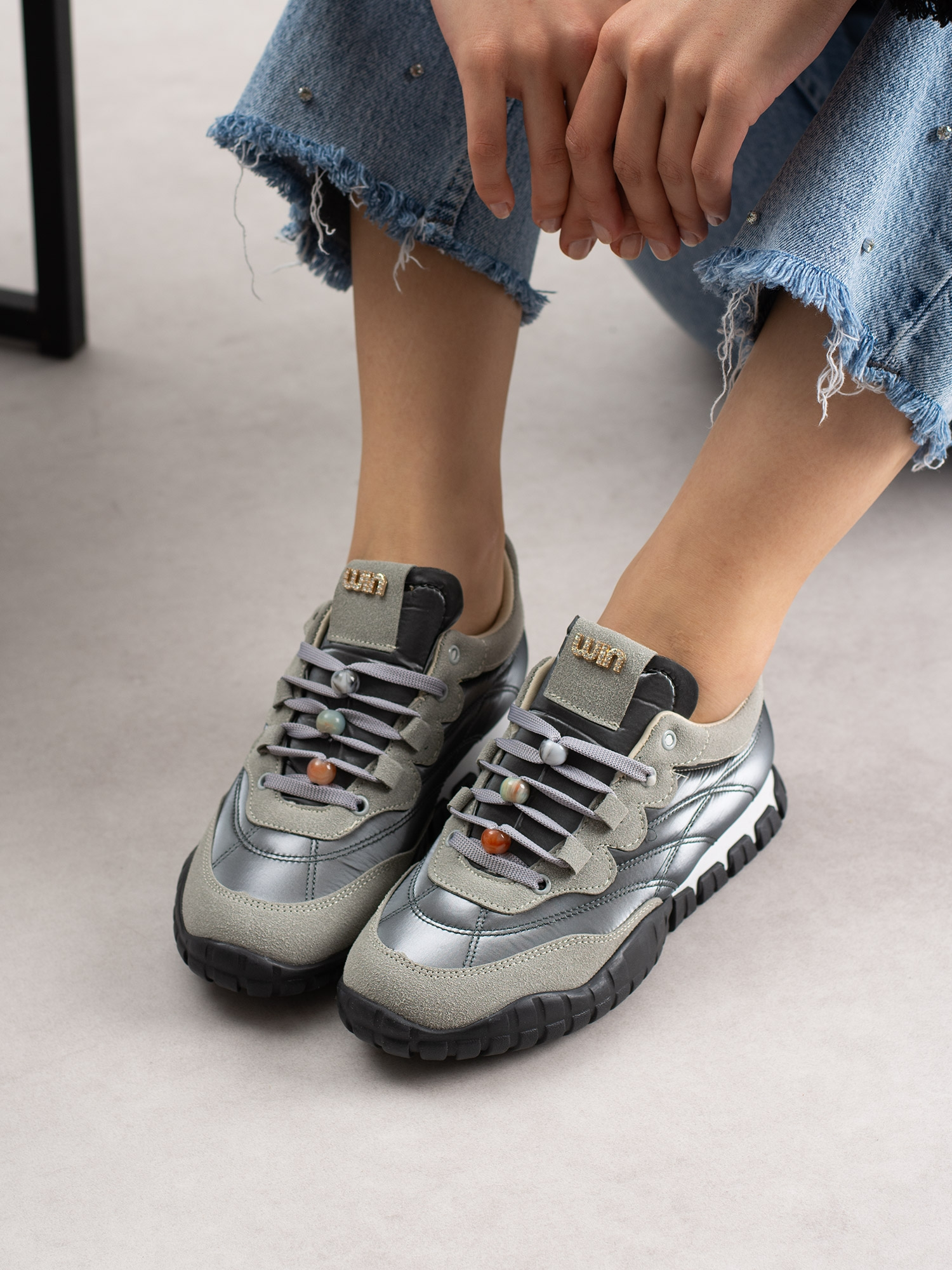 CORTİNA Gri Bağcıklı Kadın Sneakers