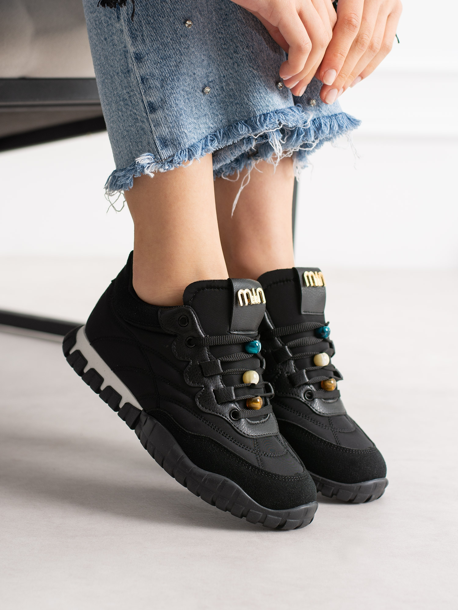 CORTİNA Siyah Bağcıklı Kadın Sneakers