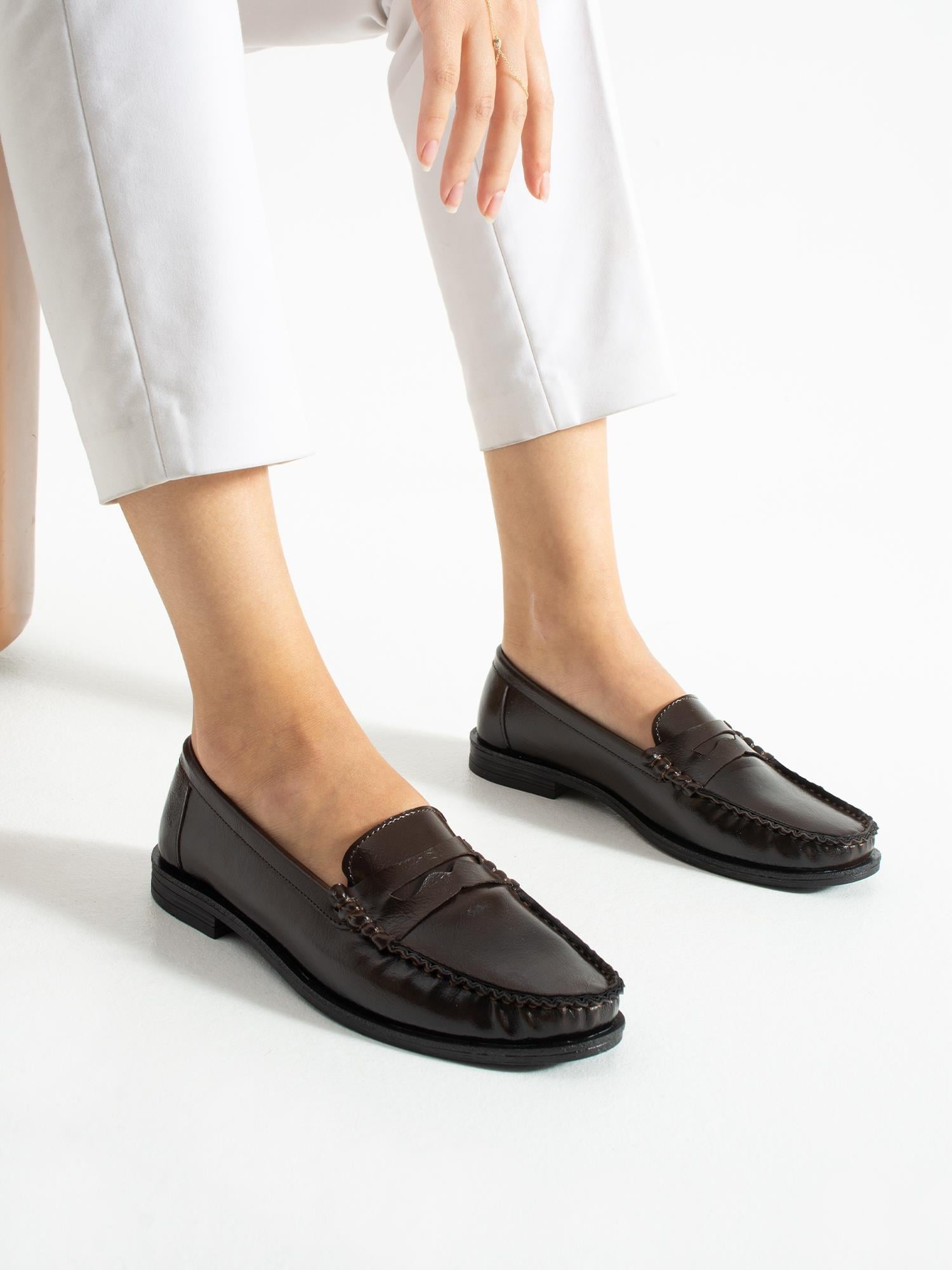 COVE Kahve Rustik Kadın Loafer