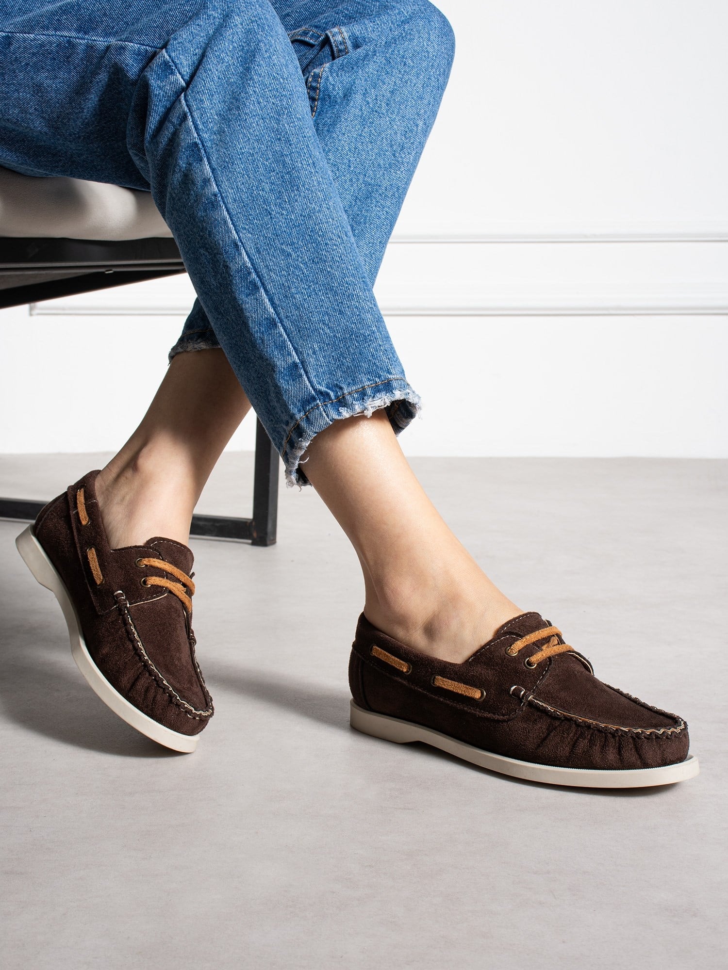ELMAR Kahve Bağcıklı Kadın Loafer