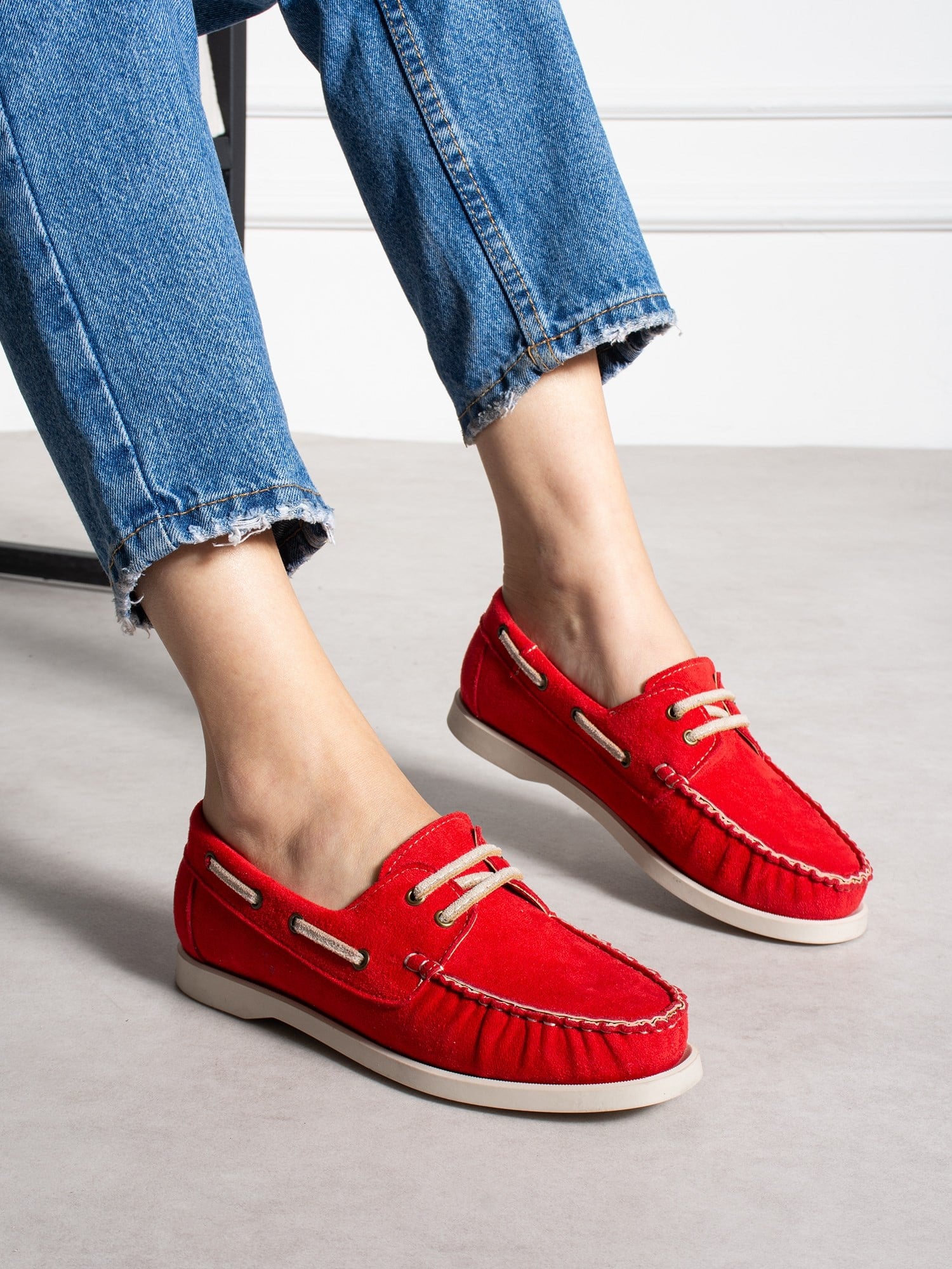 ELMAR Kırmızı Bağcıklı Kadın Loafer