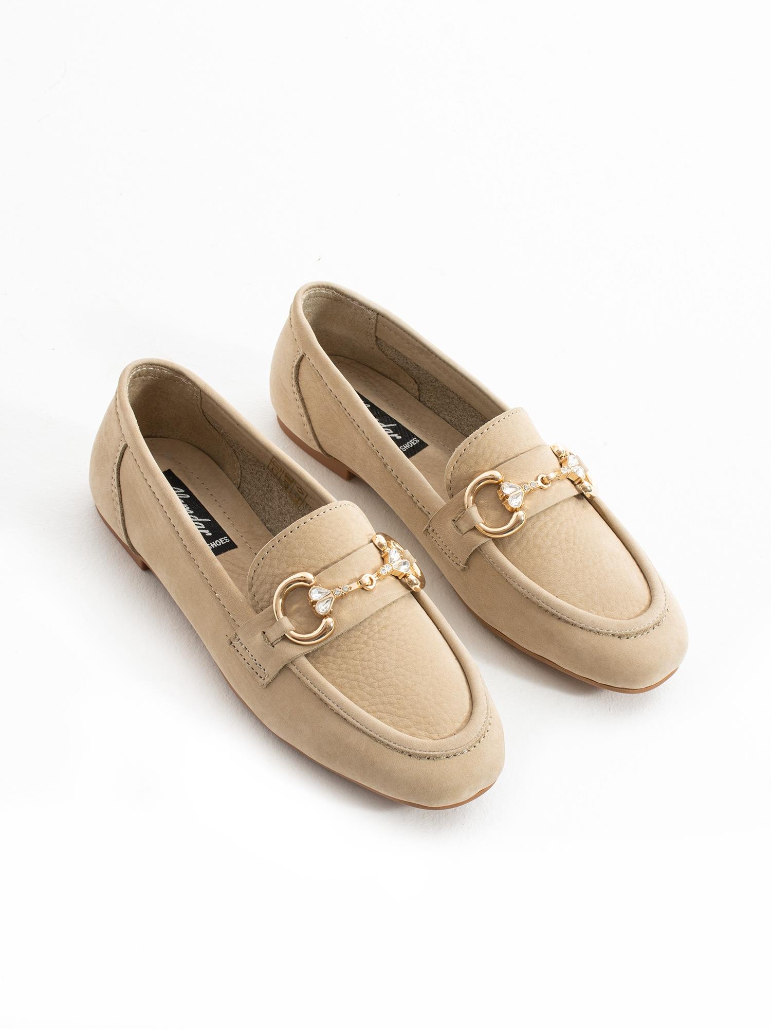 GLİMMER Ten Hakiki Deri Kadın Loafer
