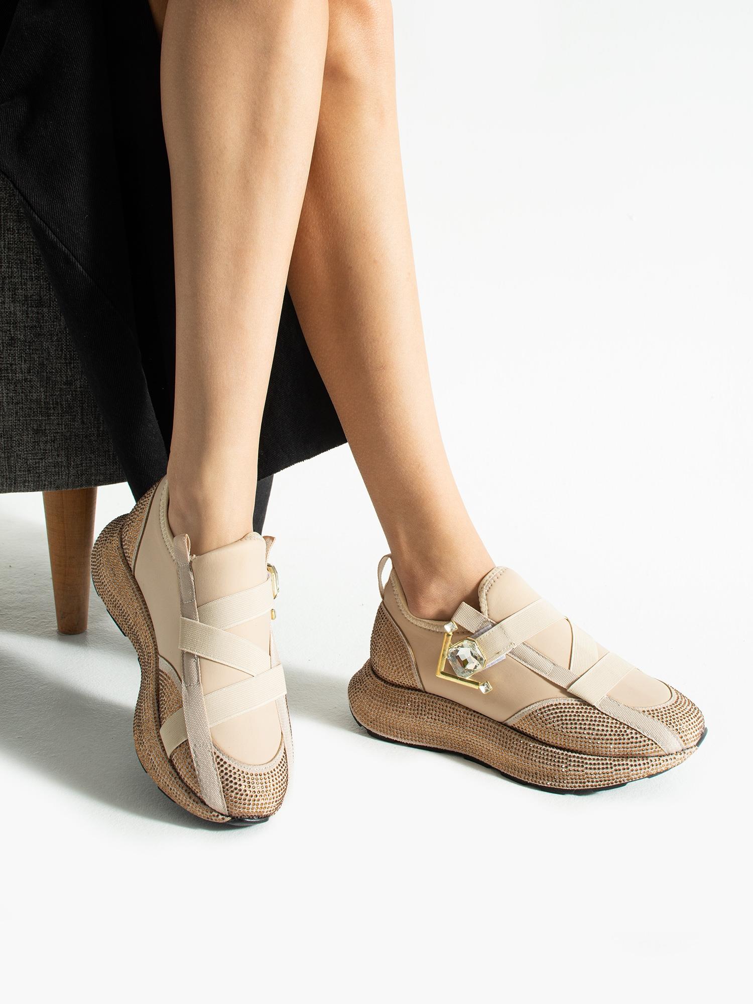 GOCCİA Vizon Taşlı Kadın Sneakers