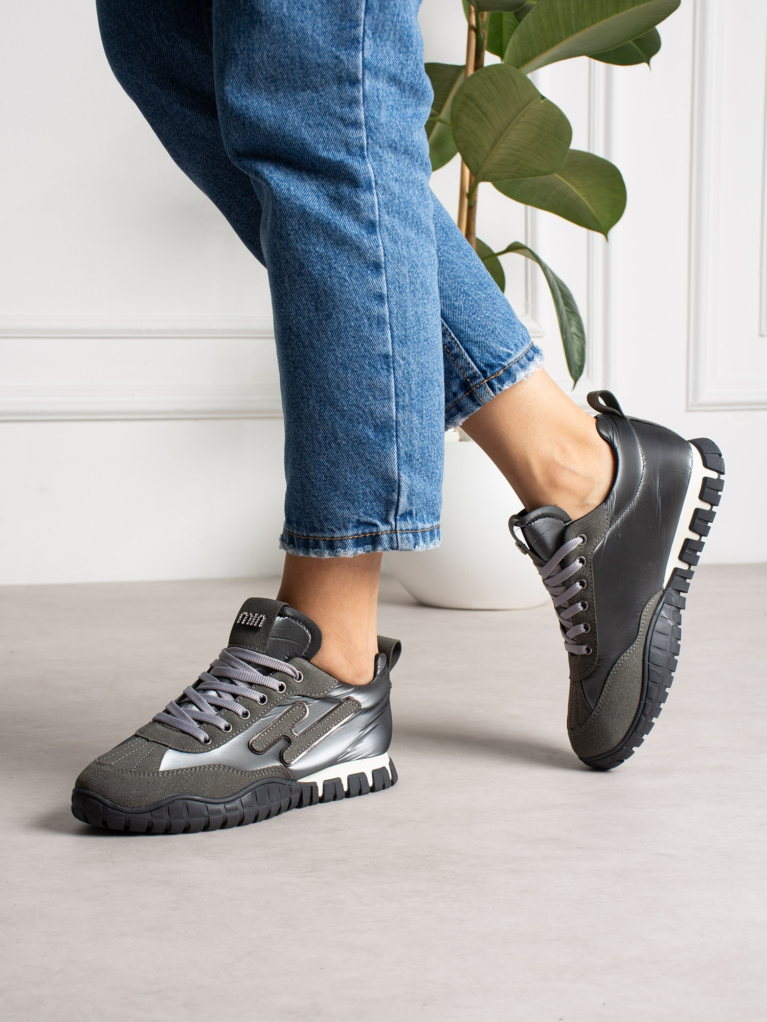 LEGNO Gri Kadın Sneakers