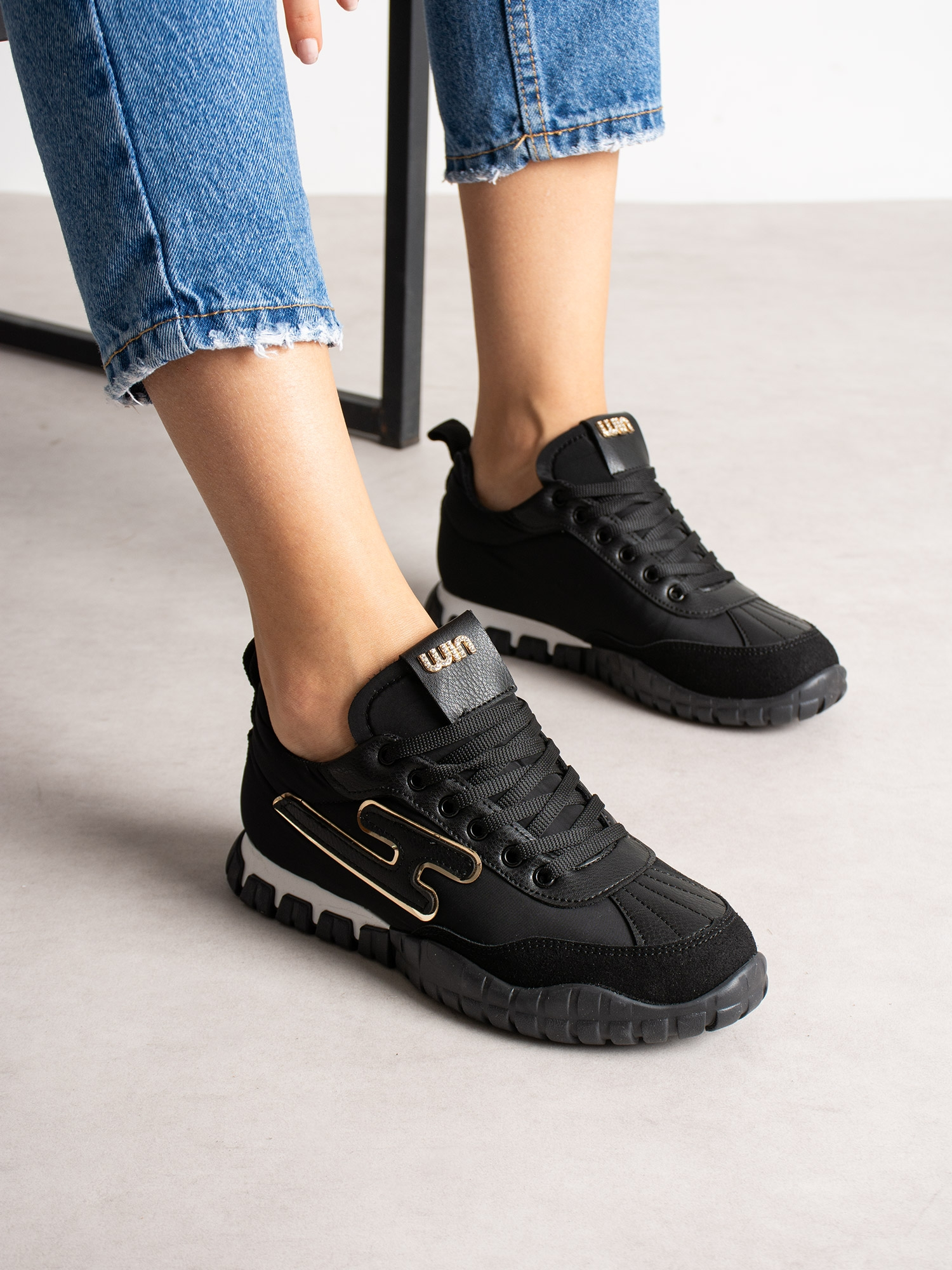 LEGNO Siyah Kadın Sneakers