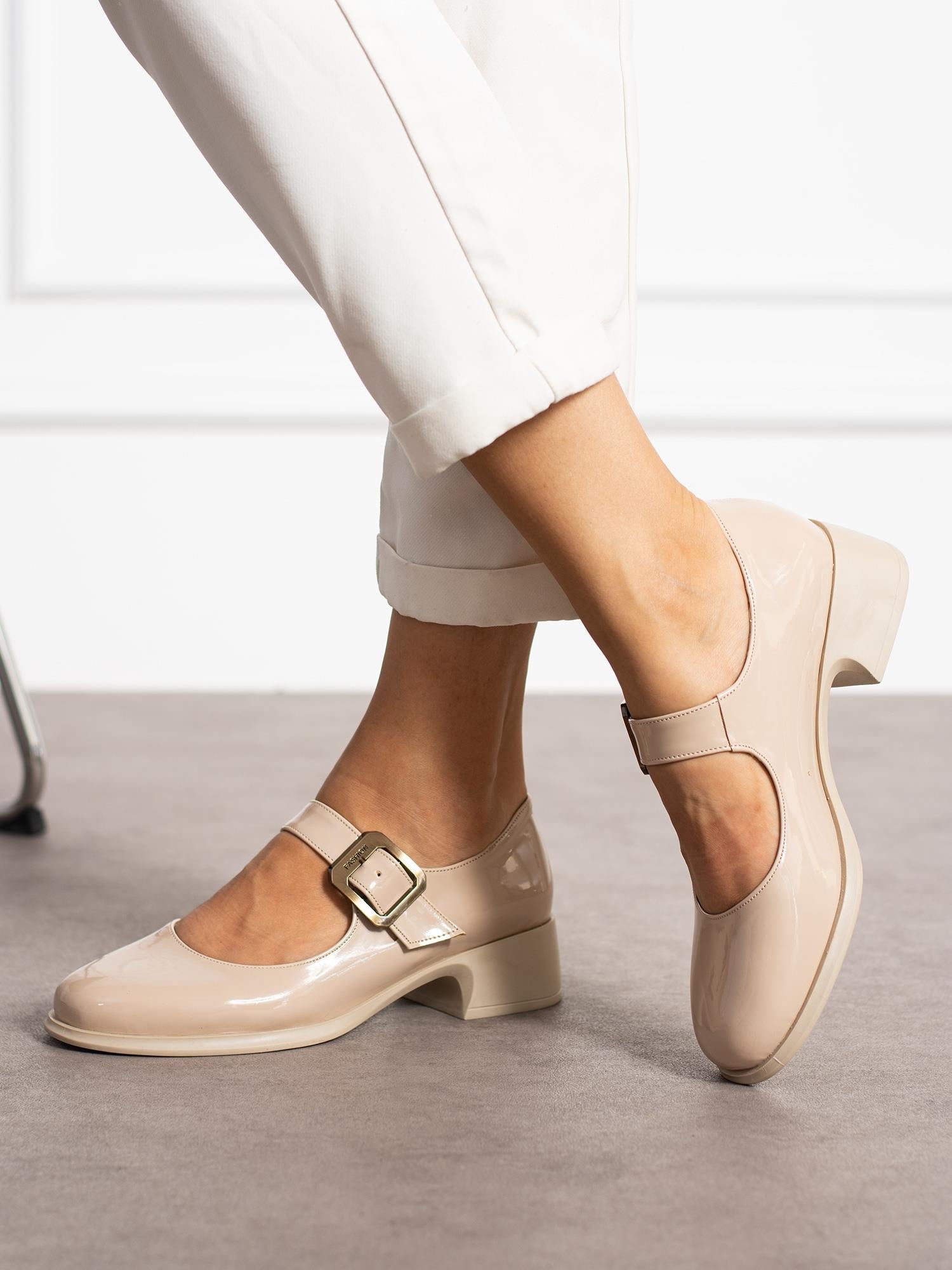 LOREX Krem Rugan Baretli Kadın Loafer
