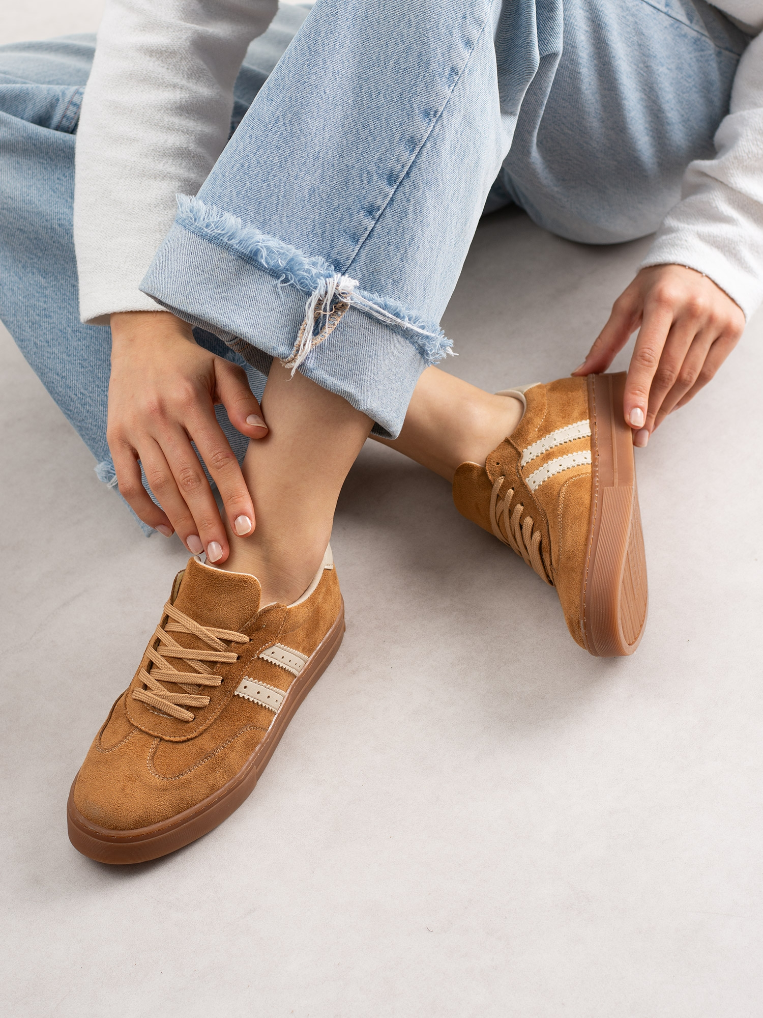 LUCCA Taba Süet Kadın Sneakers