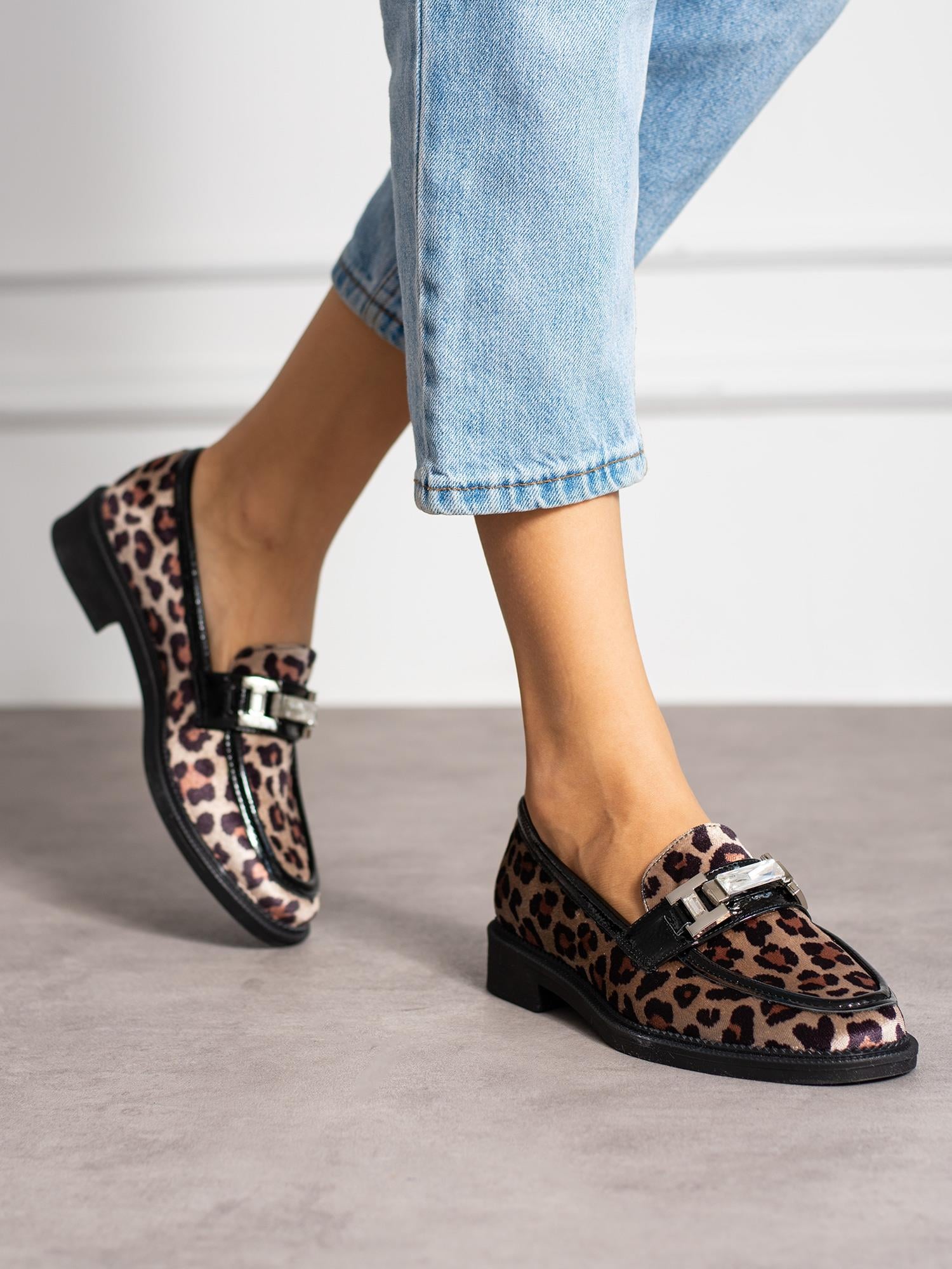 PİER Siyah Leopar Kadın Loafer