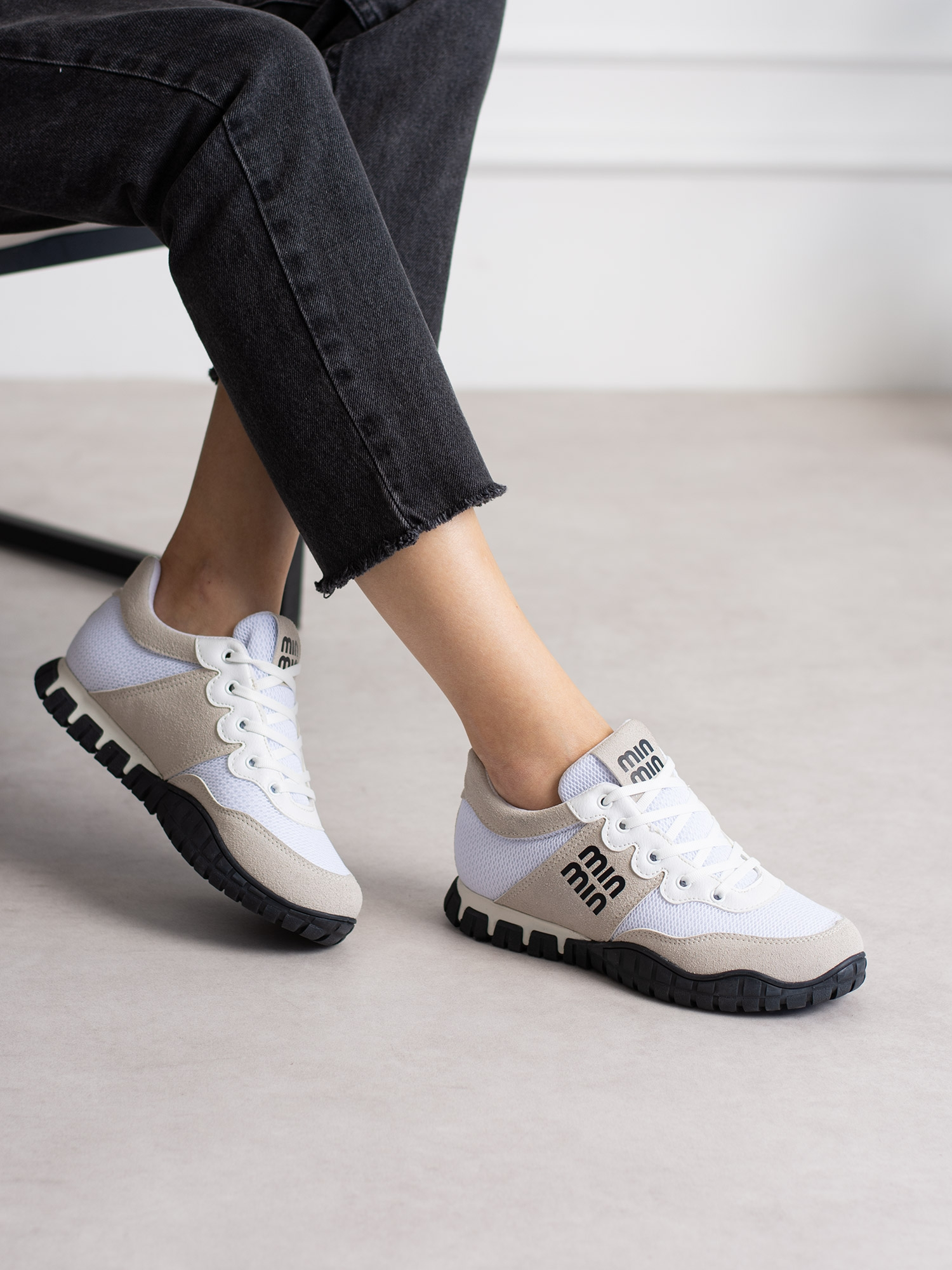SELMORA Beyaz Bağcıklı Kadın Sneakers