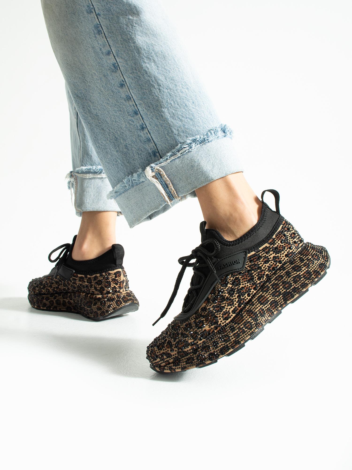 SOFFİO Leopar Taşlı Kadın Snekars