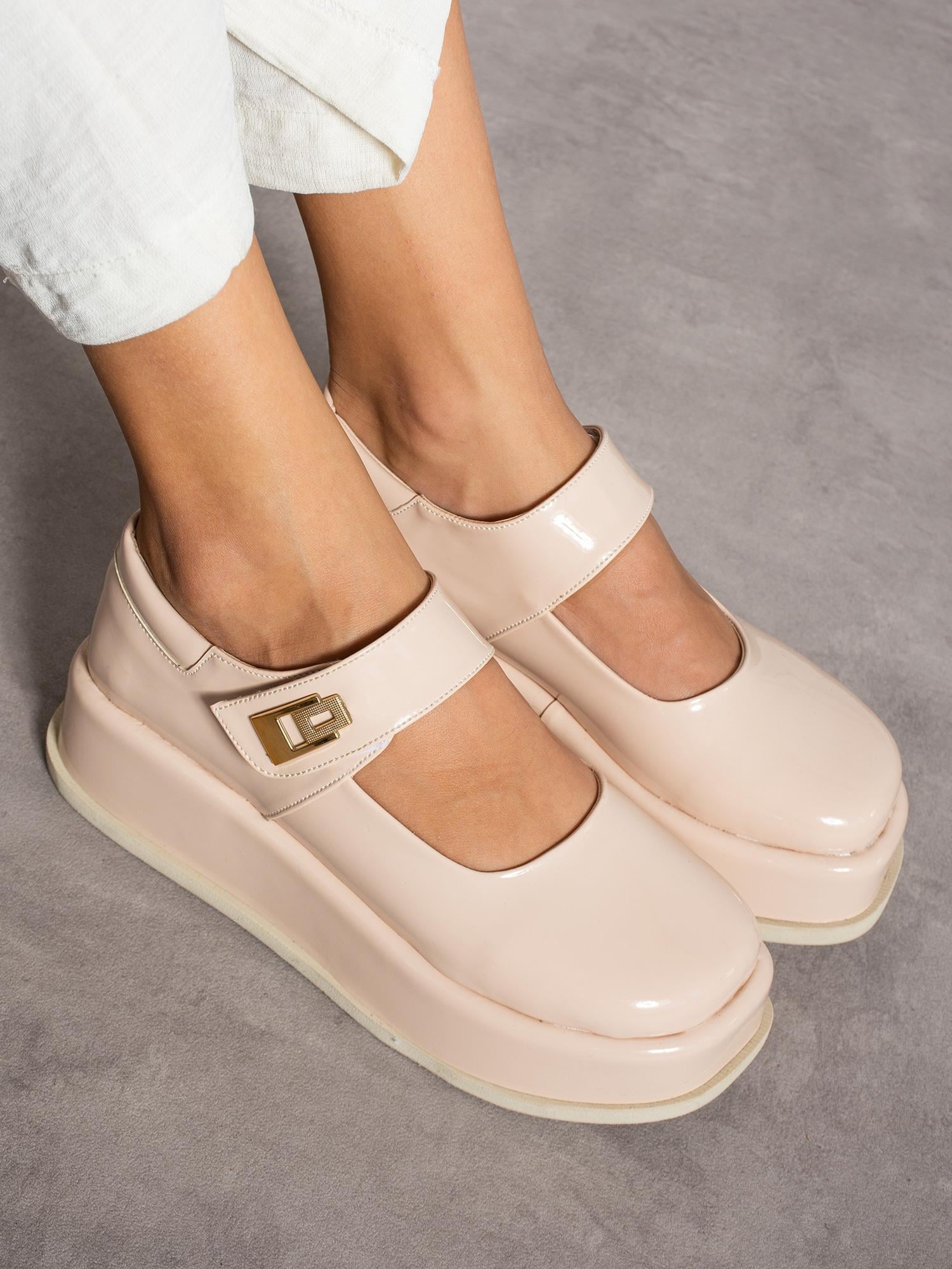 WEST Krem Rugan Kadın Loafer