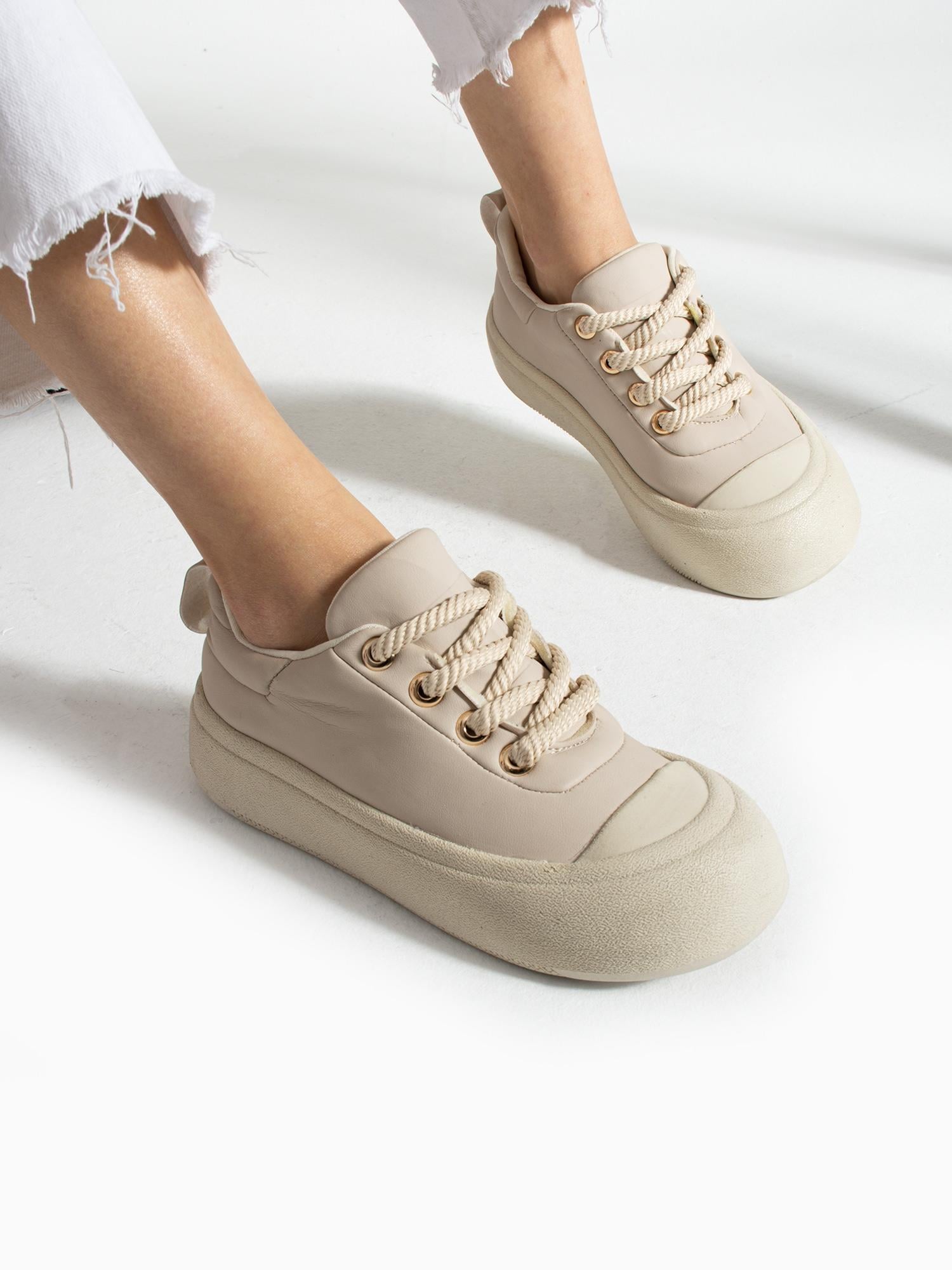 ZENY Krem Kadın Sneakers