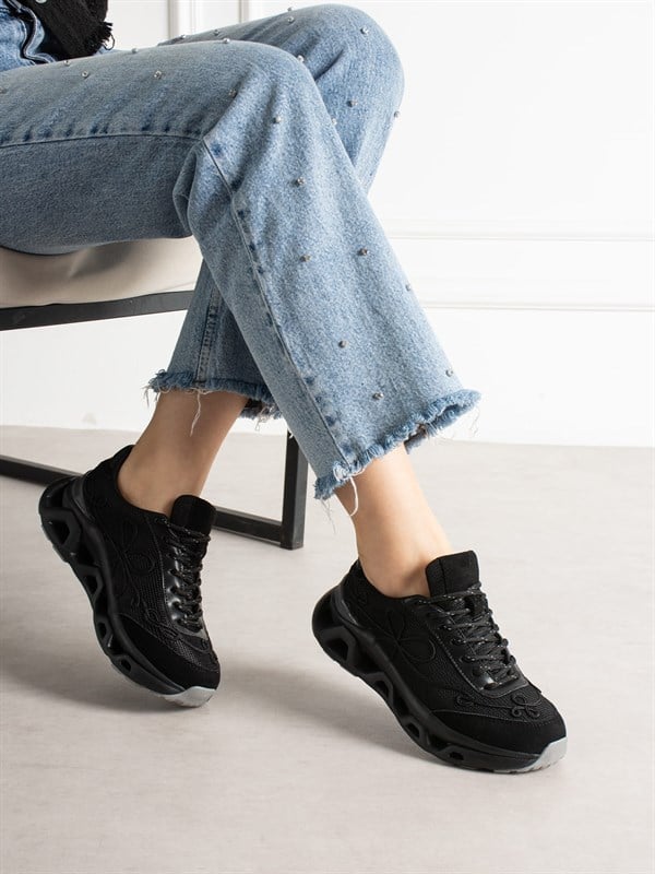 TOMRİS Siyah Kadın Sneakers