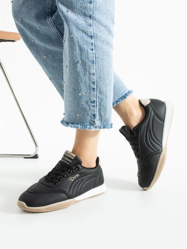 VİRTZ Siyah Ortopedik Kadın Sneakers