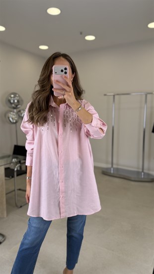 PEMBE 0794 PULLU GÖMLEK 