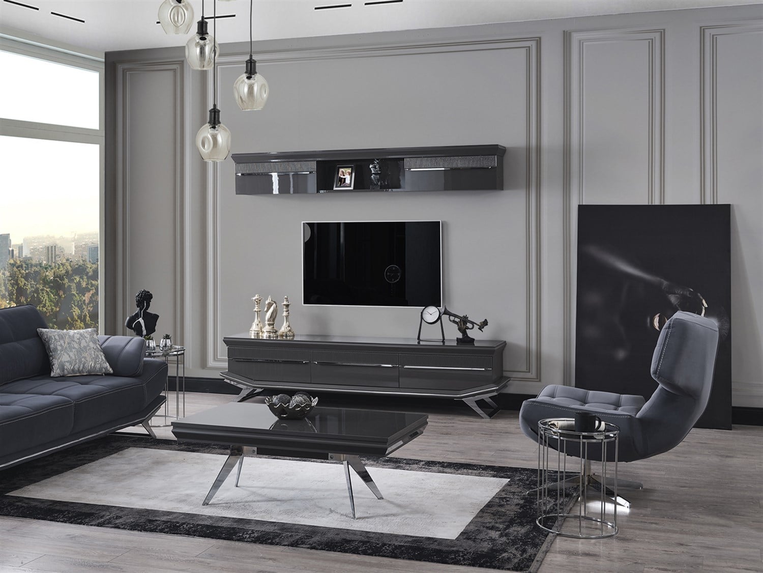 Asil Orta Sehpa Gümüş